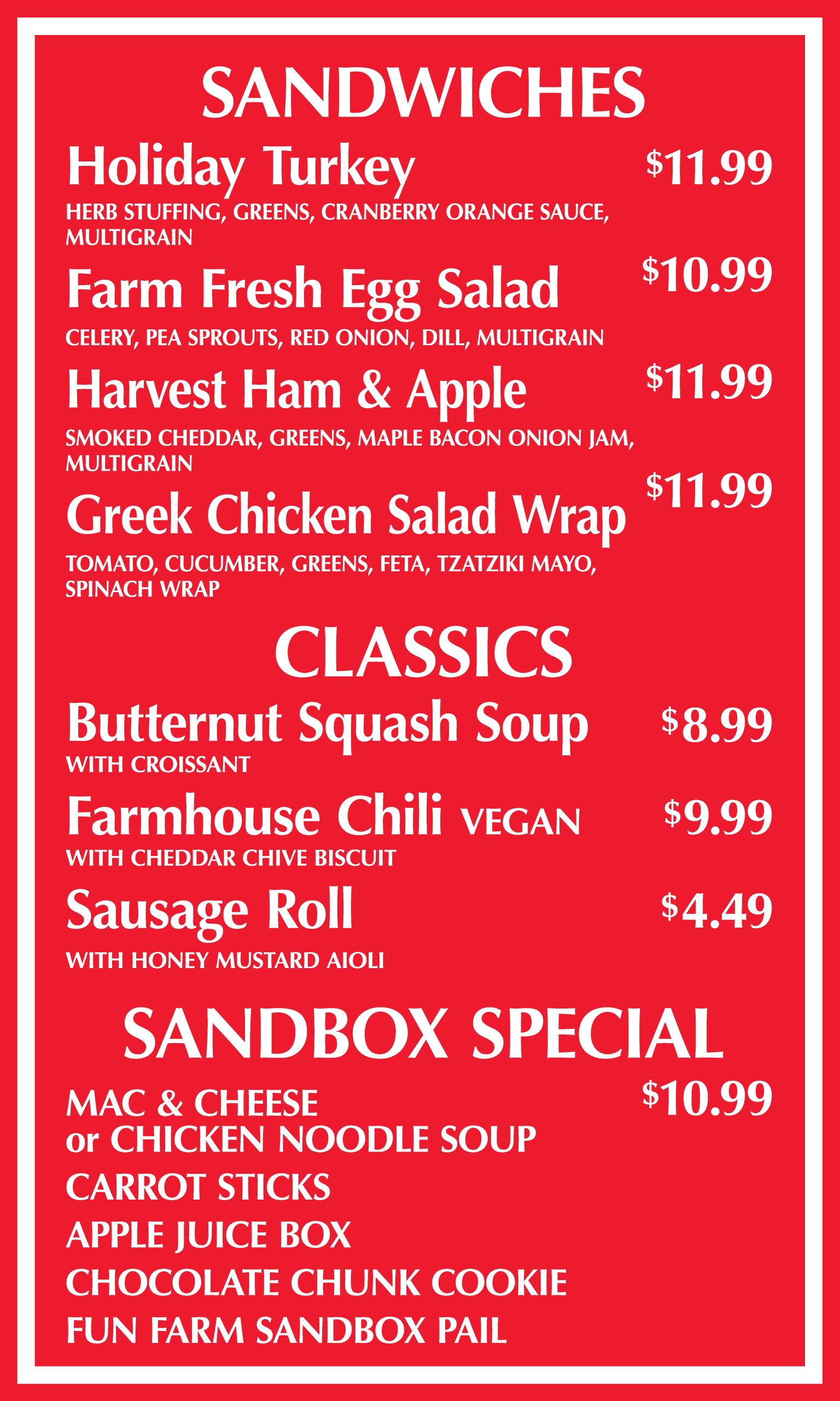 SPRG SANDWICH CLASSICS SANDBOX FALL SIGN 24 X 40-1