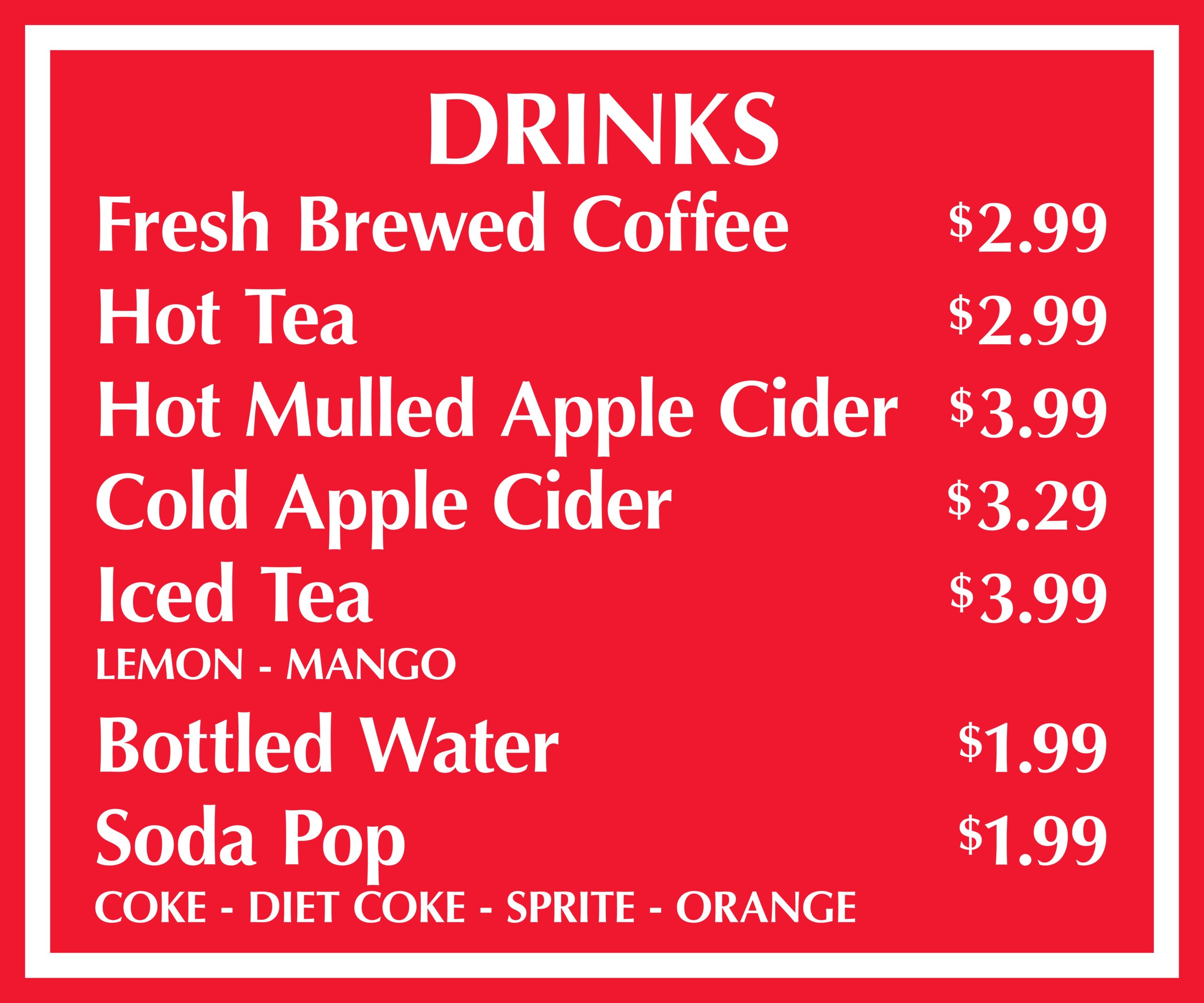 SPRG DRINKS FALL SIGN 24 X 20 2023