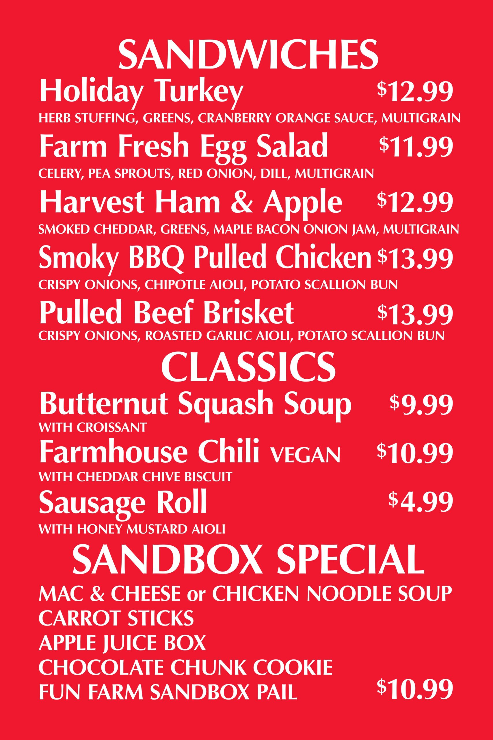 SPRG SANDWICH CLASSICS